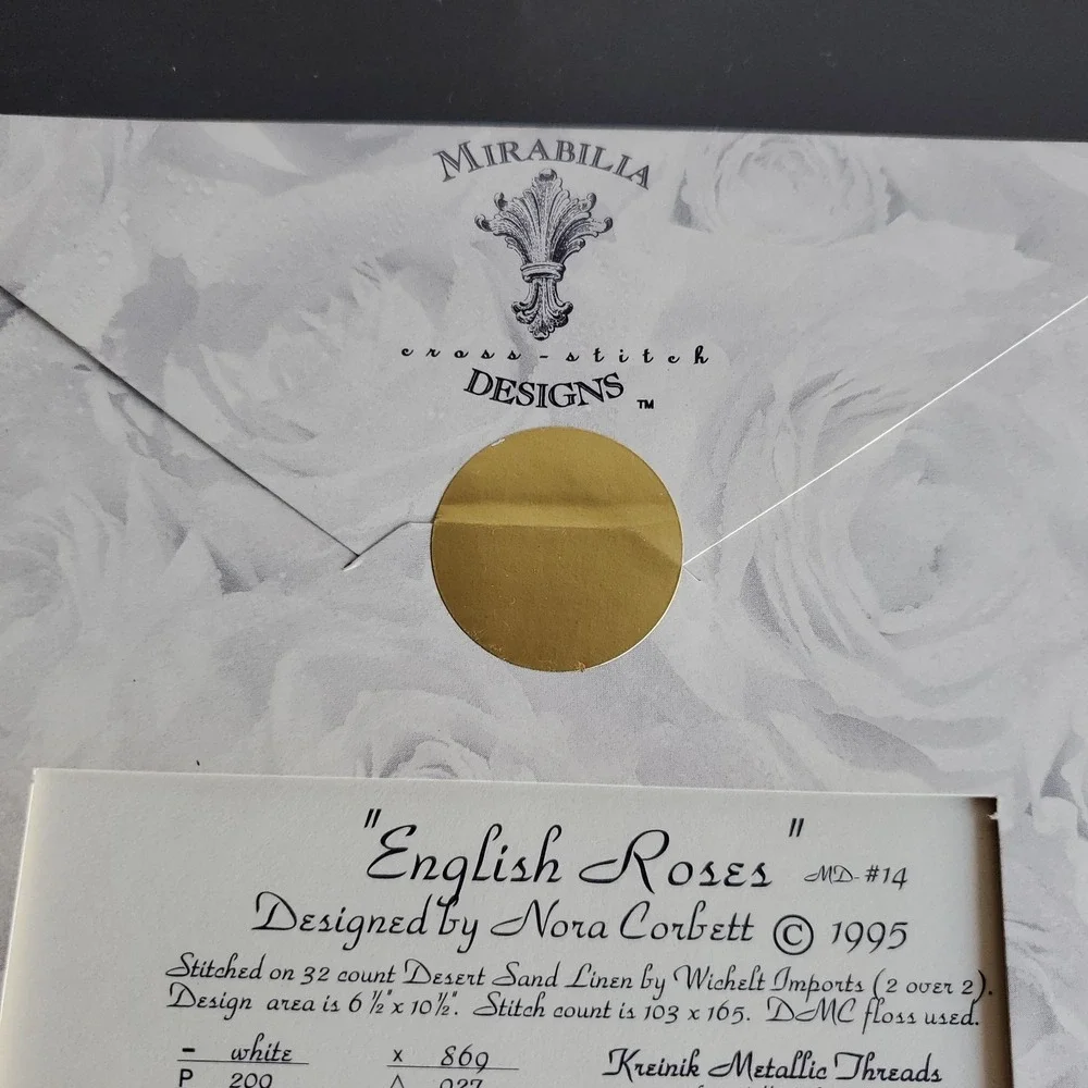 Mirabilia Nora Corbett ROSE CELEBRATION Cross Stitch Pattern Retired MD 23 17 14